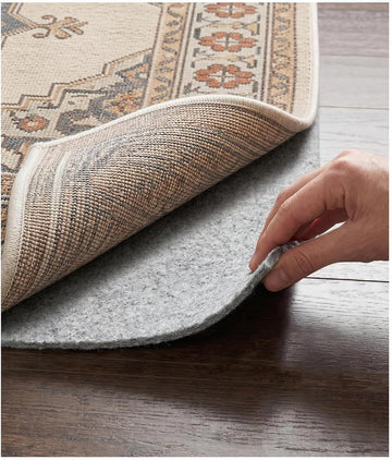 Felt Rug Pad 5x7-1/8 Inch Thick Cushion for 5' x 7' Carpet Mat Liner, Protection Cushioning for Hardwood Tile Floors