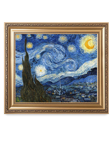 Vincent Van Gogh Wall Art Framed, Starry Night, 30x26''