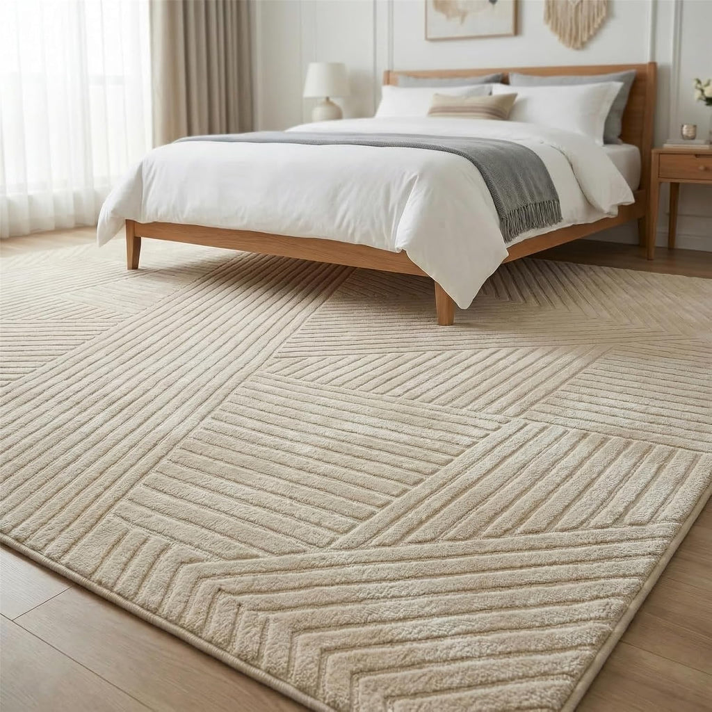 Brown Solid Color Area Rugs, Washable Rugs