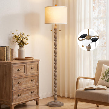 Farmhouse Floor Lamps, Standing Lamp with Bulb