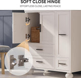 29.5" Bathroom Vanity with Sink & Hair Tool Drawer - Freestanding Cabinet with 4 Drawers & 2 Doors