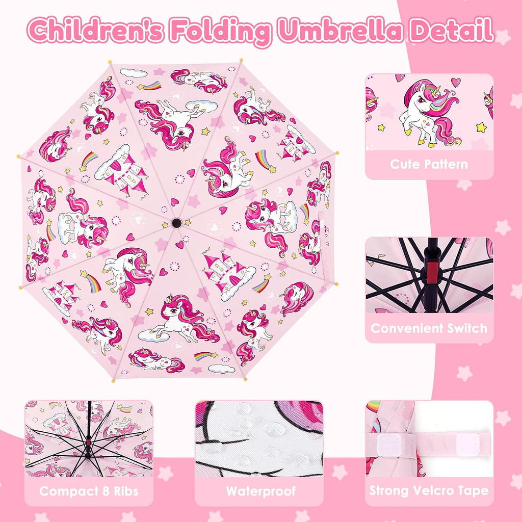 Kids Umbrella for Girls Boys Lightweight and Portable Compact Toddler Umbrella