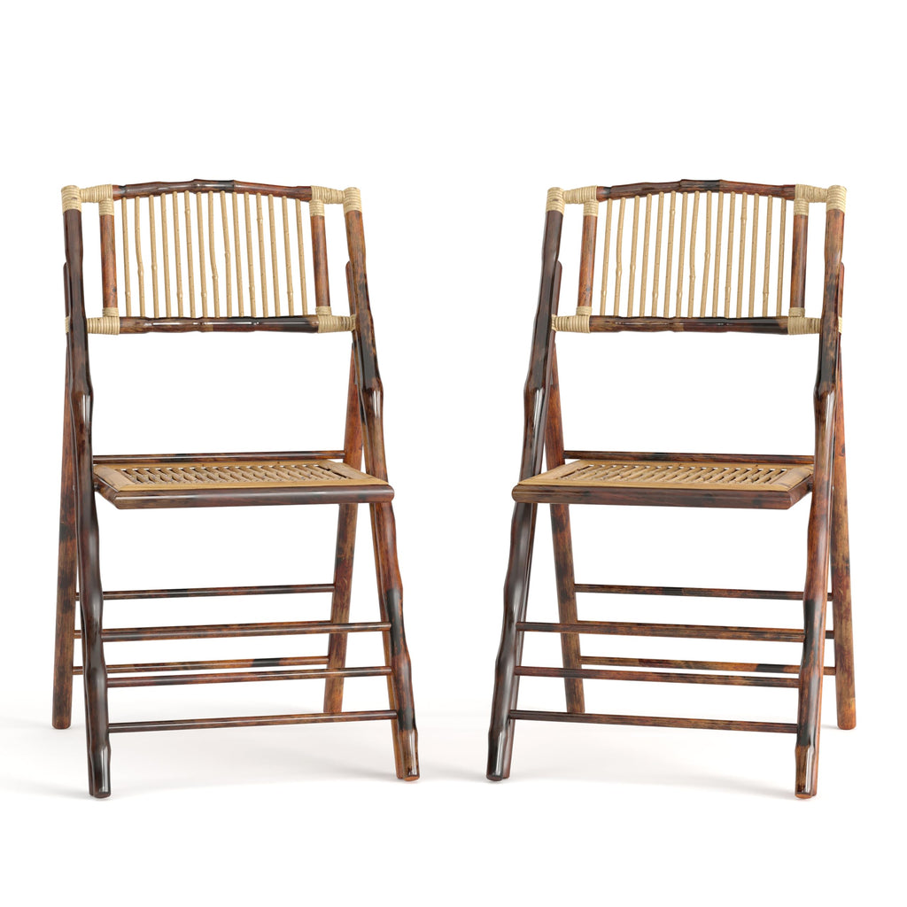 Bamboo Commercial Folding Chair 2-Pack