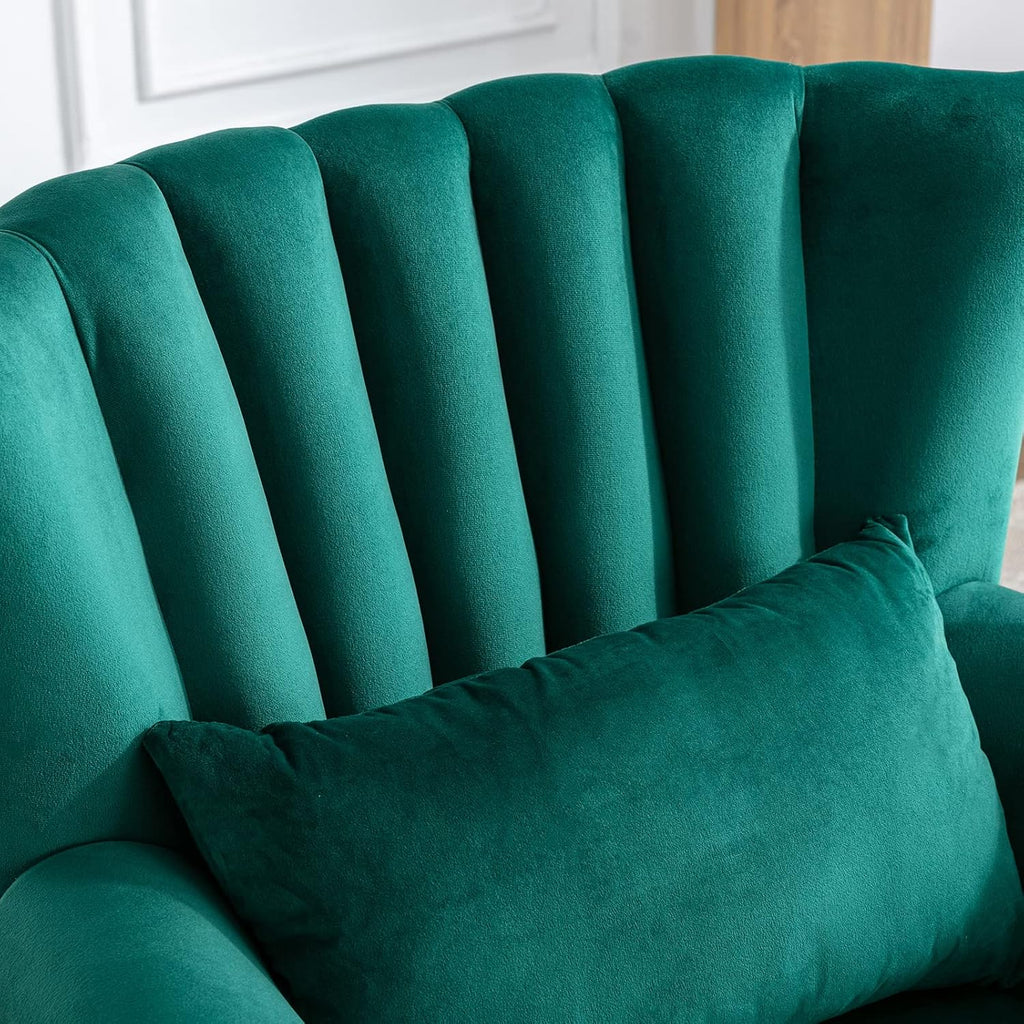 Accent Reading Arm Chairs Set of 2 Midcentury Modern Comfy Corner Sofa Chair, Wingback Waiting Room Club Chair with