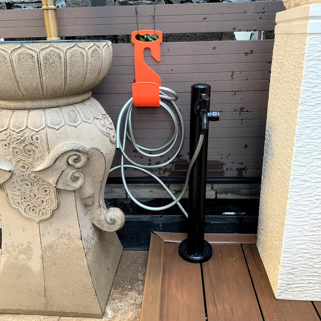 Standing Fountain Tap,Outdoor Patio Deck Floor Water Faucet System Column Round Post Tall 60 95 CM Water Hydrant for