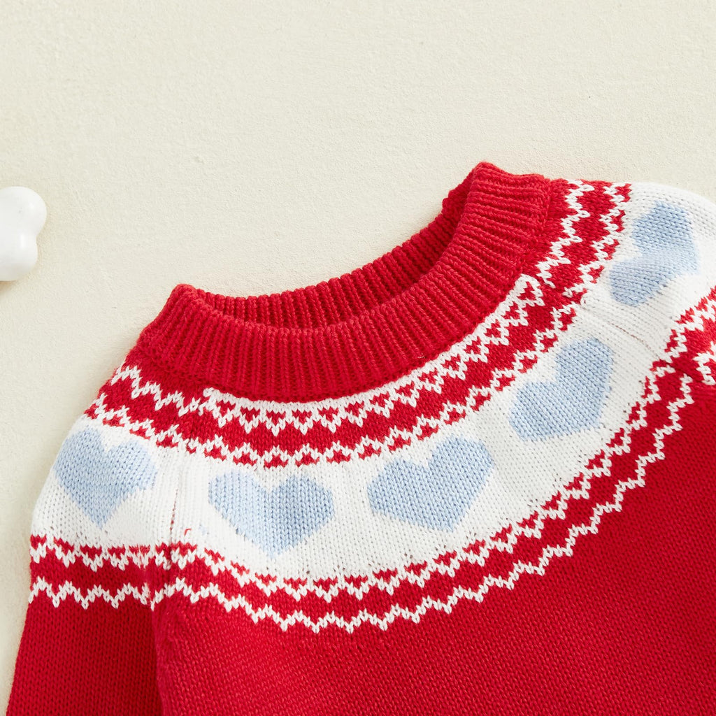 Toddler Baby Boy Girl Christmas Outfit Tree Print Oversized Long Sleeve Mock Neck Knit Sweater Infant Winter Clothes