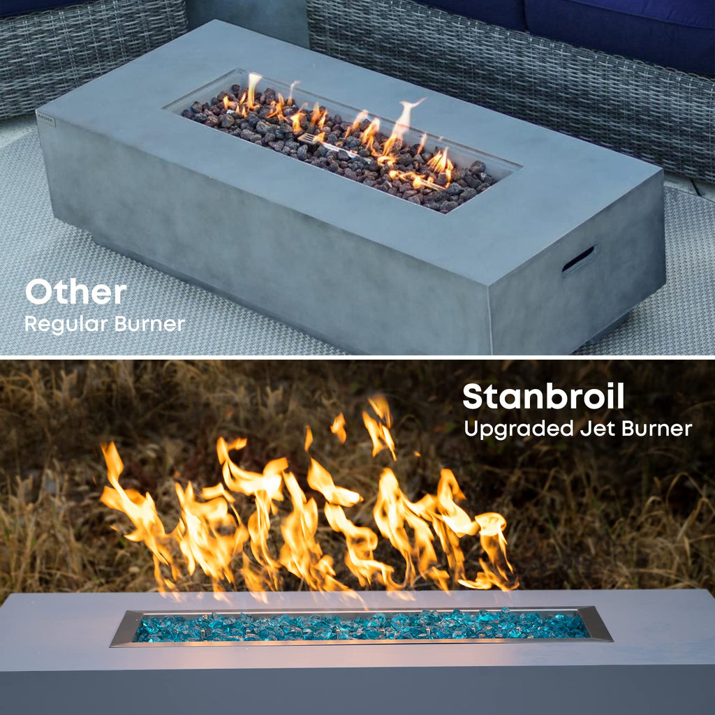 Linear 72" x 6" Drop-in Fire Pit Pan with Jet Burner
