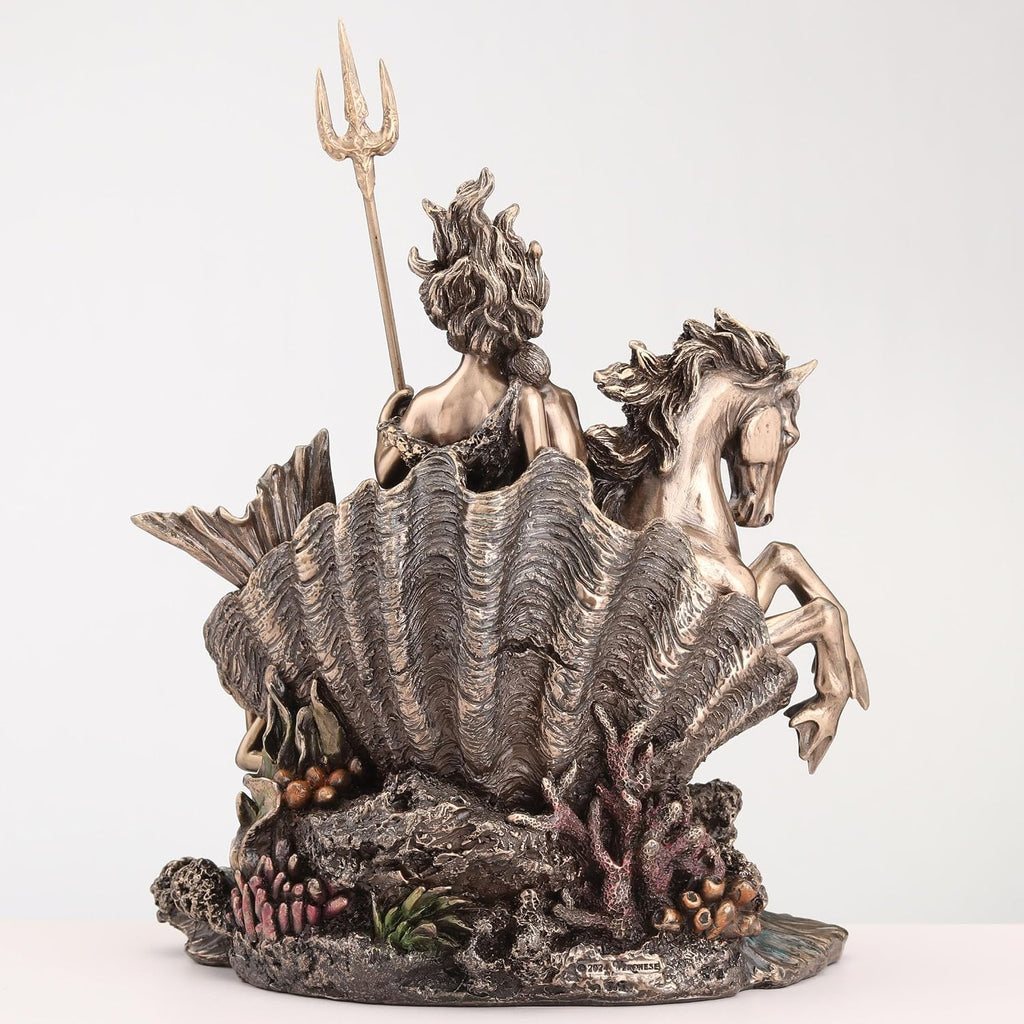 9 5/8 Inch Amphitrite The Greek Goddess of The Sea Cold Cast Resin Bronze Finish Sculpture