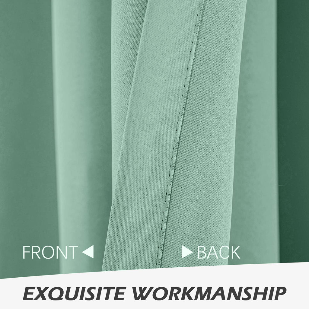Blackout Curtains, Grommet 108 Inch Long Room Darkening Curtain, Thermal Insulated Sliding Door Curtains, 1 Curtain