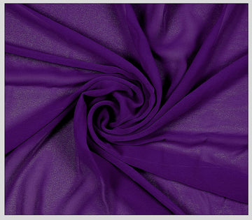 Polyester High Multi Chiffon Fabric by The Yard, 60" Wide, Decoration, (Purple)