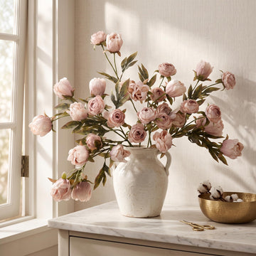 16PCS Artificial Peony Flowers for Vase, Realistic Silk Peonies