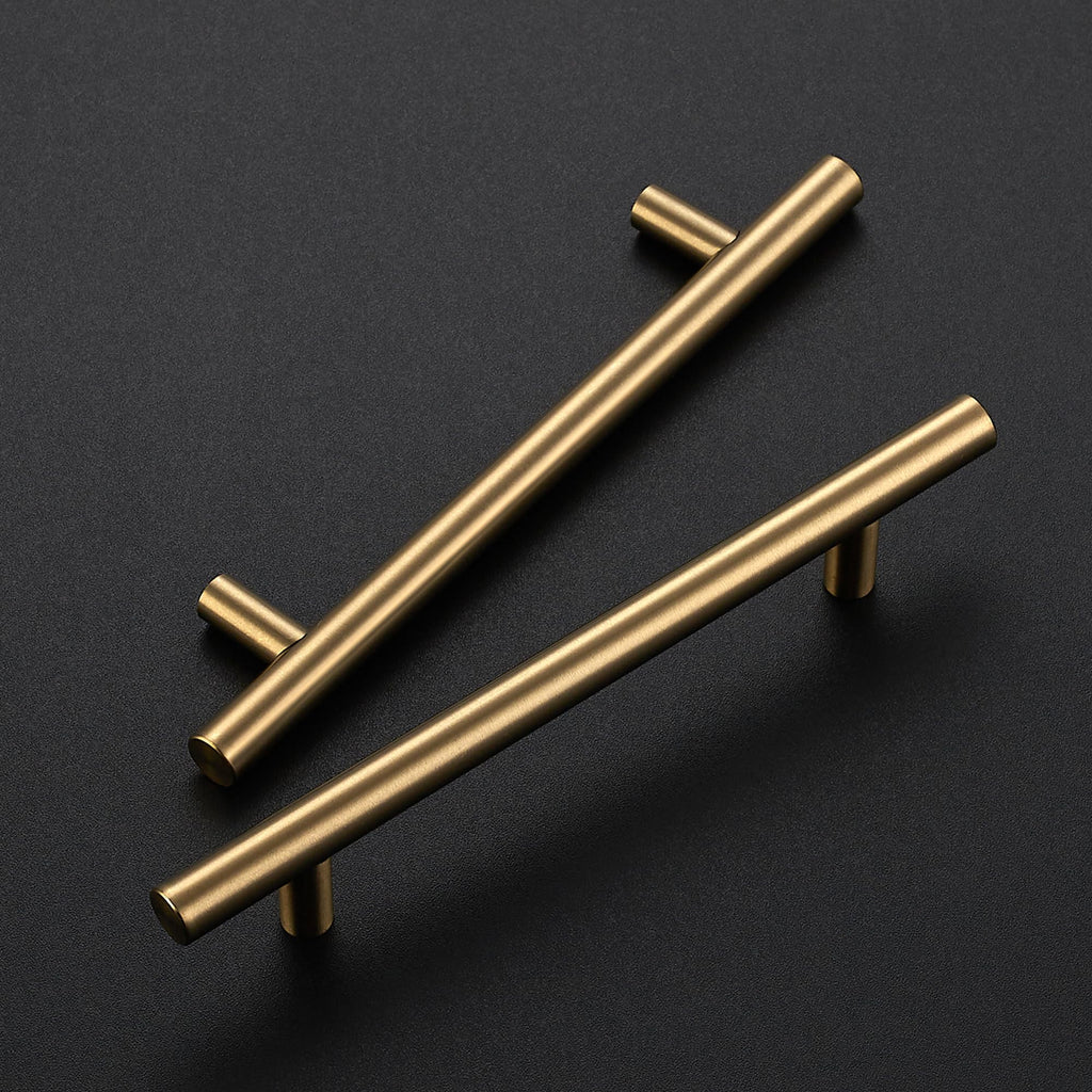 Cabinet Pulls,7.38" Length, 5" Hole Center,Champagne Bronze,30 Pack
