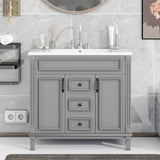 36” Bathroom Vanity with Sink, Freestanding Single Bathroom Sink Vanity Cabinet Set with 36” Countertop & Integrated