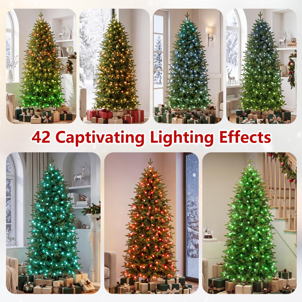6.3 ft Smart Pre-Lit Pencil Christmas Tree with Remote & APP