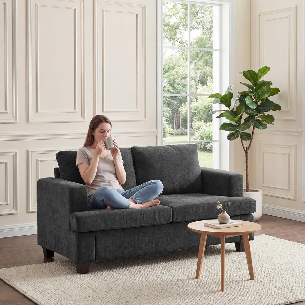 Loveseat & 3 Seater Sofa Sets, 89" Couch Sofa Set Furniture Sets, 2 Piece Deep Seat Sleeper Sofa, Couch and Loveseat