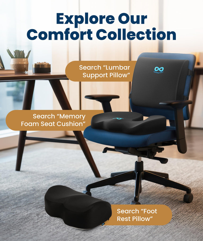 The Original Lumbar Support Pillow Chair - Improves Posture, Promotes Back Pain Relief - Superior Back Support for