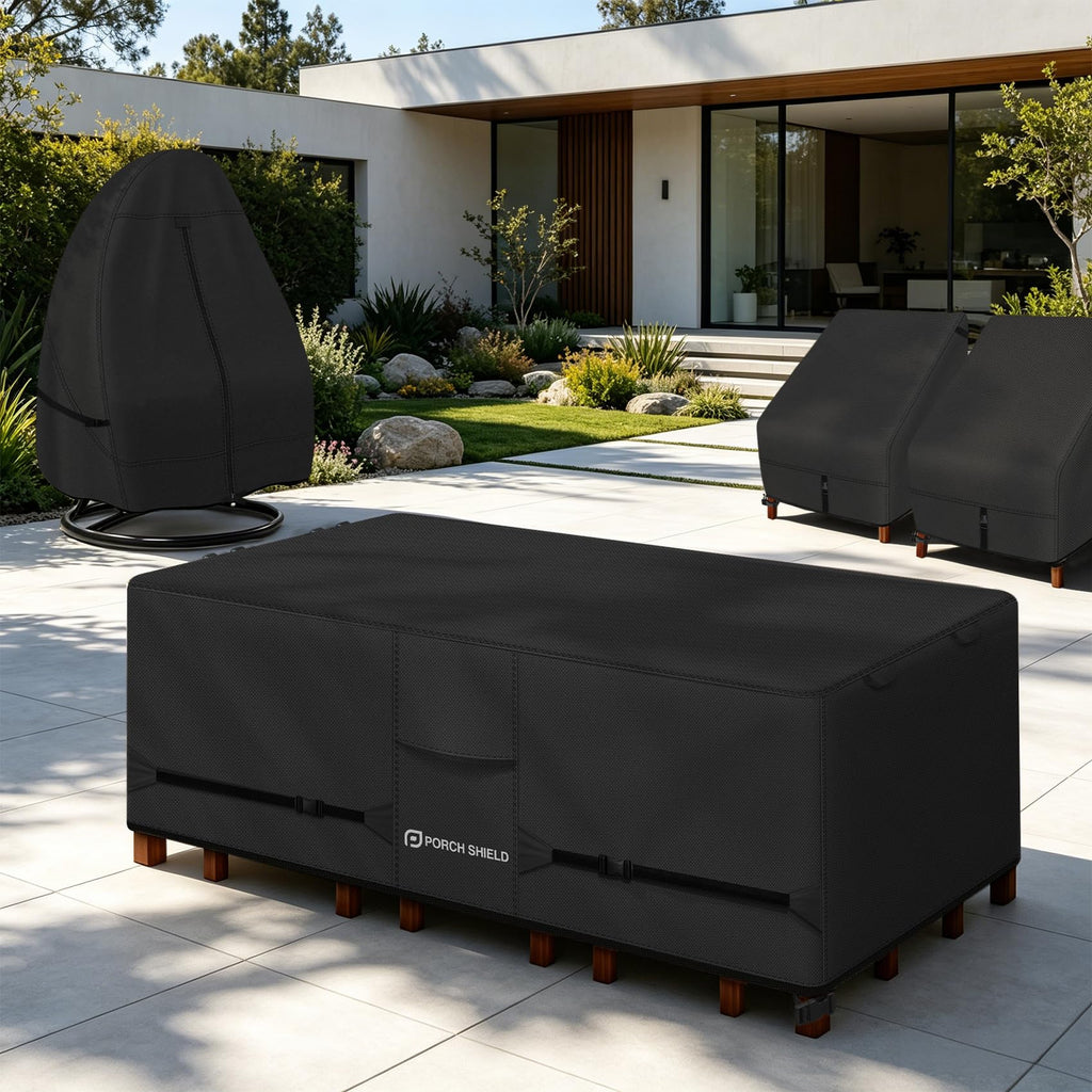 Waterproof Rectangular Patio Table Cover 108 x 70 inch, Black