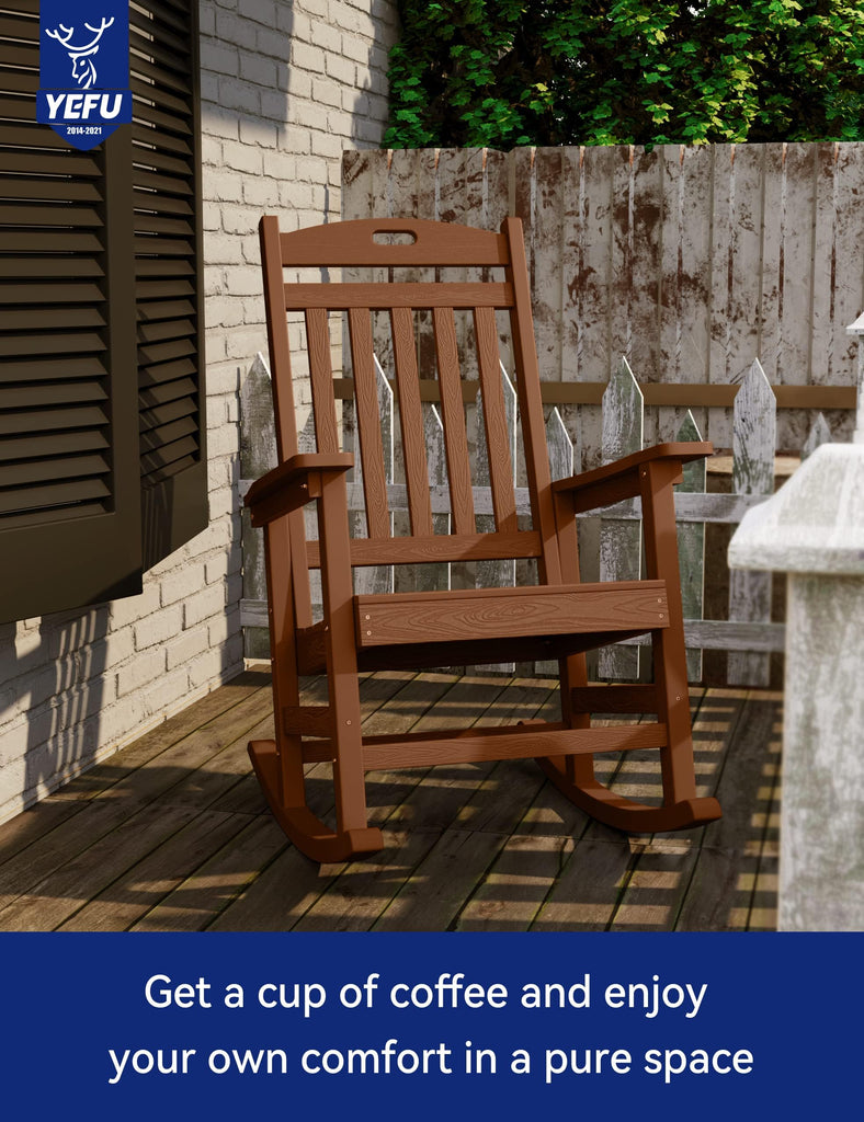 Rocking Chair Outdoor, Oversize Rocking Chair HIPS, Set of 4, Teak