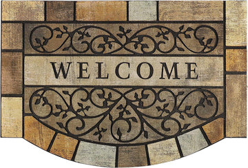Durable Welcome Door Mats, 24"x36" Heavy-Duty Large Outdoor Mat for Front Door with Non-Slip Rubber Backing for