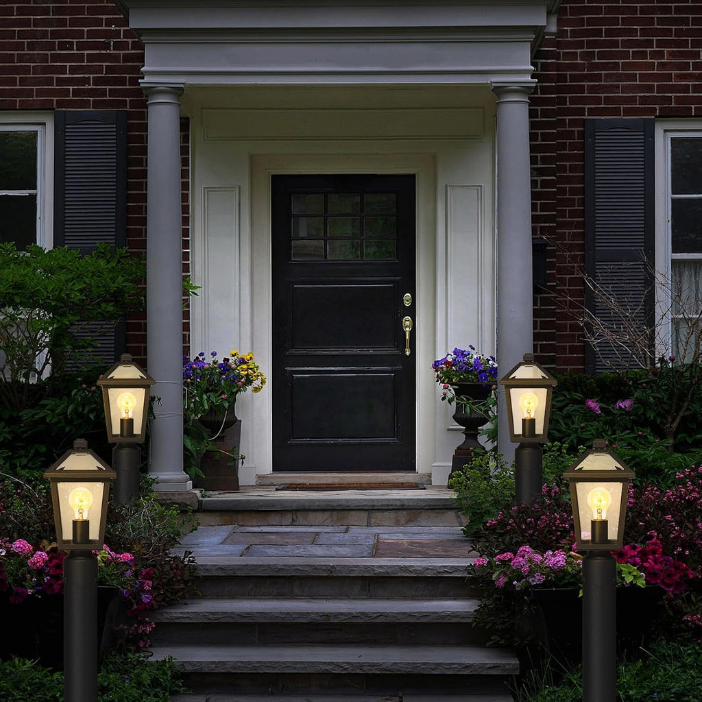 Outdoor Post Lights Fixtures, Lamp Post Light Fixture Black Finish