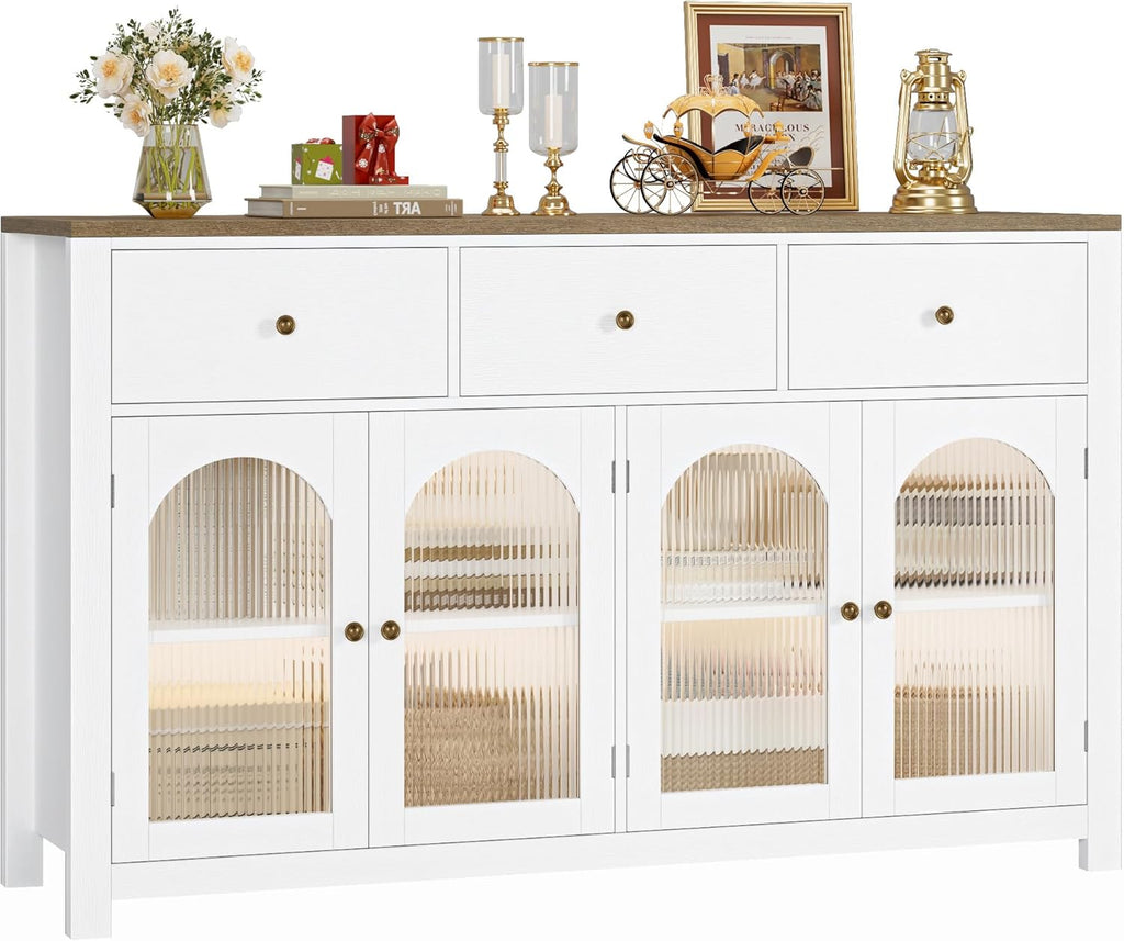 Buffet Cabinet with Storage, 55.1" Large Sideboard Buffet Cabinet