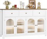 Buffet Cabinet with Storage, 55.1" Large Sideboard Buffet Cabinet