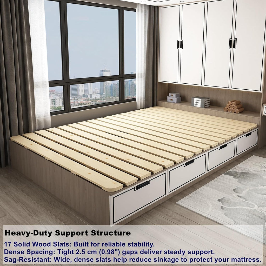 Foldable Floor Bed Frame for Japanese Futon Mattress