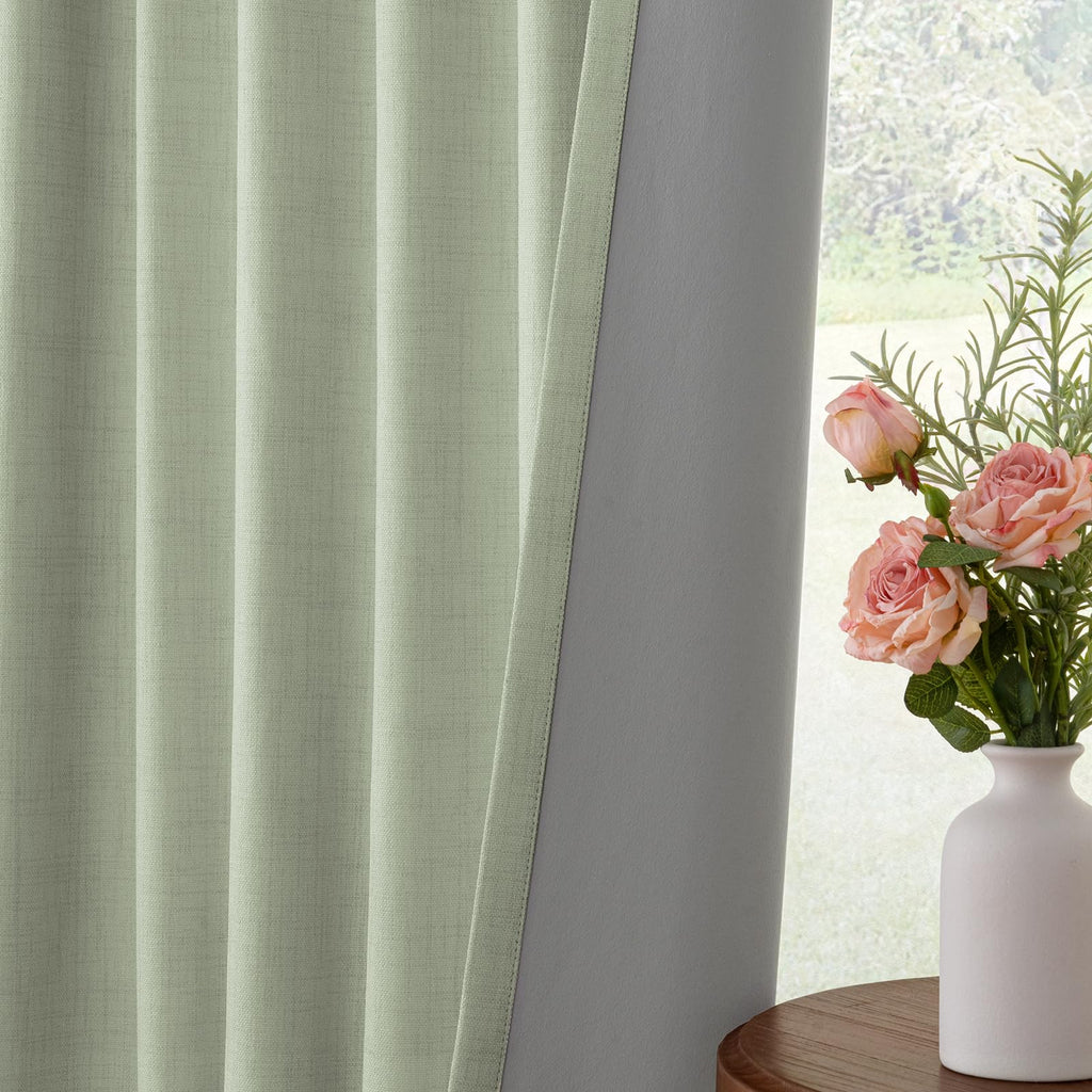 Sage Green Curtains 100% Blackout Curtains 50X72
