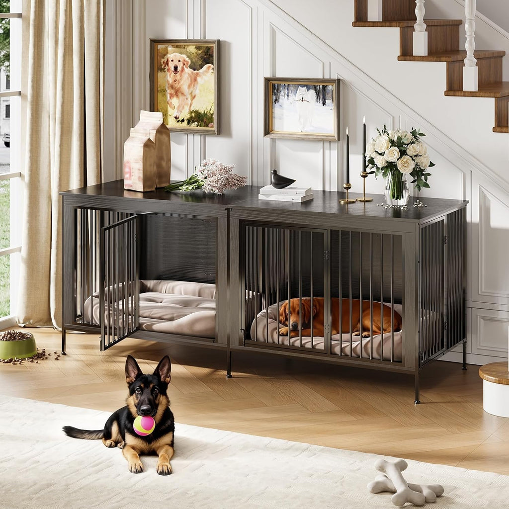 Heavy-Duty Double Dog Crate Furniture