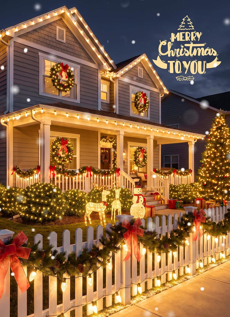 C9 LED Bulbs for Christmas String Lights, E17 Base, 25 Pack, Warm White