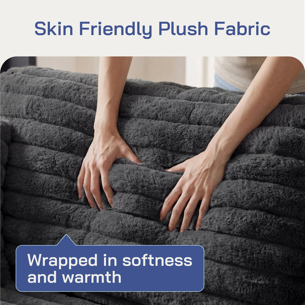 78.7" Corduroy Love Seat Sofa, Cloud Deep Seat Couch with Legs 2 Pillows, Fluff Corduroy Loveseat for Small Space