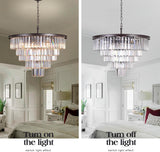Modern Crystal Chandelier - Luxury 5-Tier Contemporary Pendant Ceiling Lamp Fixture for Dining Room, Living Room, Hotel - Oil Rubbed Bronze Finish A107-B0B4NQHM78