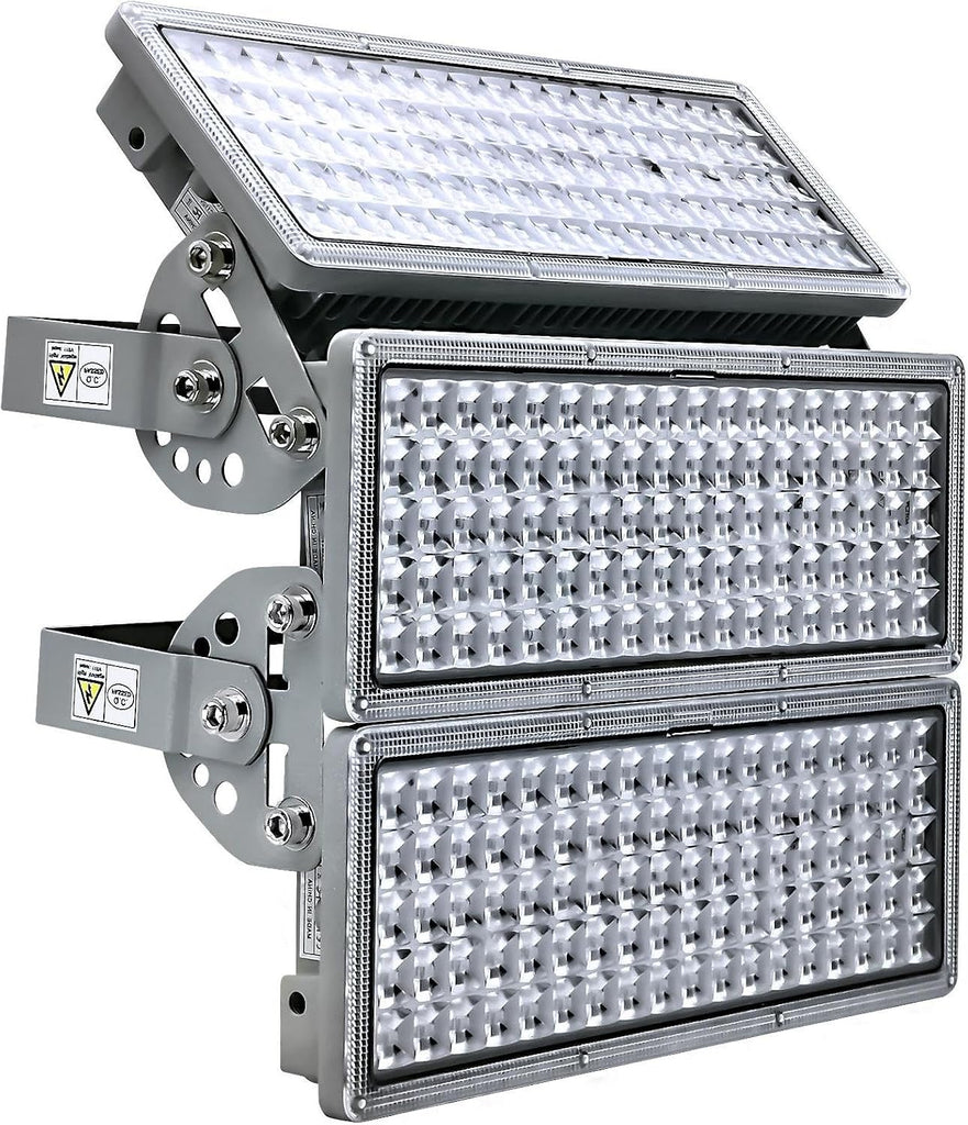 42000LM Stadium Lights Outdoor LED Flood Light 300W 6500K IP67 Waterproof 1500 Watt Equivalent with 3 Adjustable