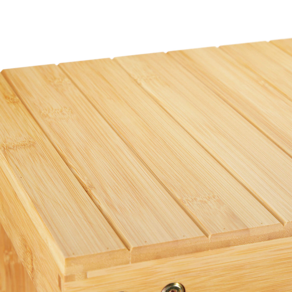 Bamboo Shoe Rack, Bench & 2 Shelves, Hallway Seat, Footwear Storage, Organiser, 45 x 70 x 28 cm, Natural