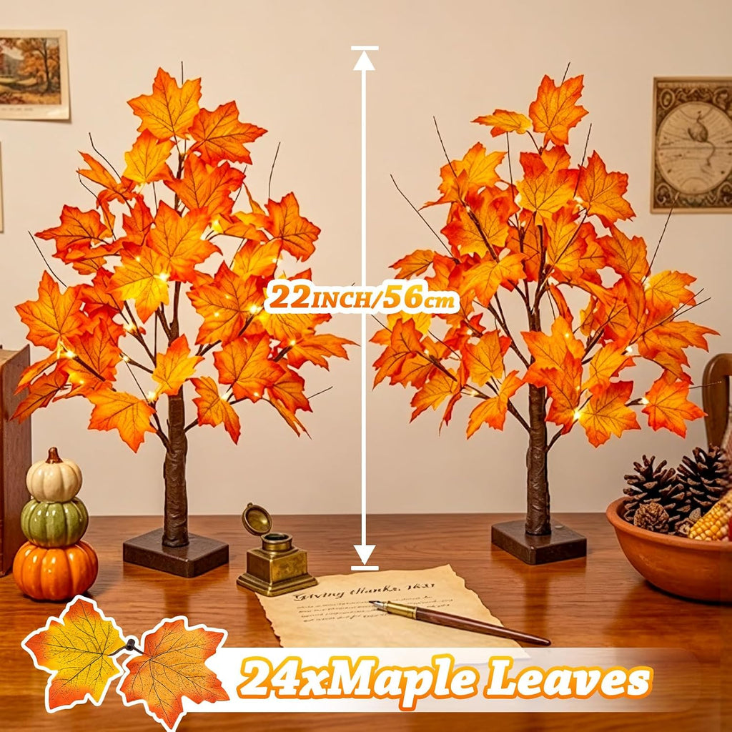 Fall Decorations Fall Maple Tree Fall Decor Fall Trees - Set of 2