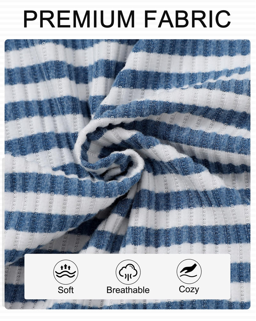 Toddler Boy Fall Clothes Striped Sweatshirt Pants Set Blue