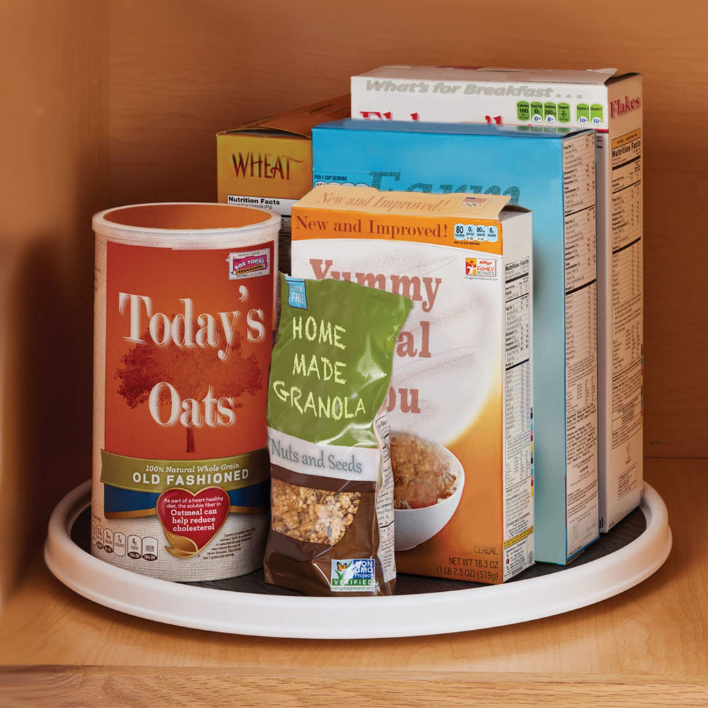 18 Inch Lazy Susan Turntable Organizer - Nonslip Rotating Cabinet Organizer Pantry, Under Sink, Countertop Storage