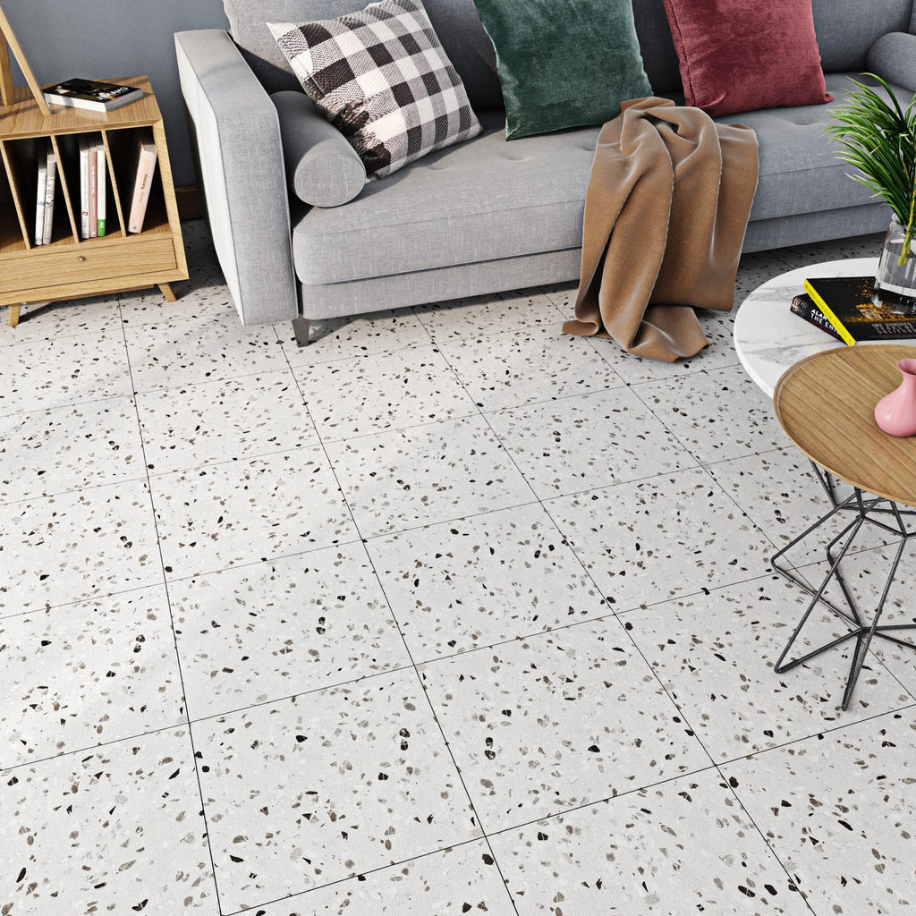 30 Pack Peel and Stick Floor Tile Bathroom Flooring 12x12 In Thick Grey Floor Tiles Peel and Stick Waterproof Self