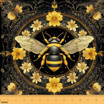 Bee Fabrics by The Yard Boho Yellow Flowers Upholstery Soft