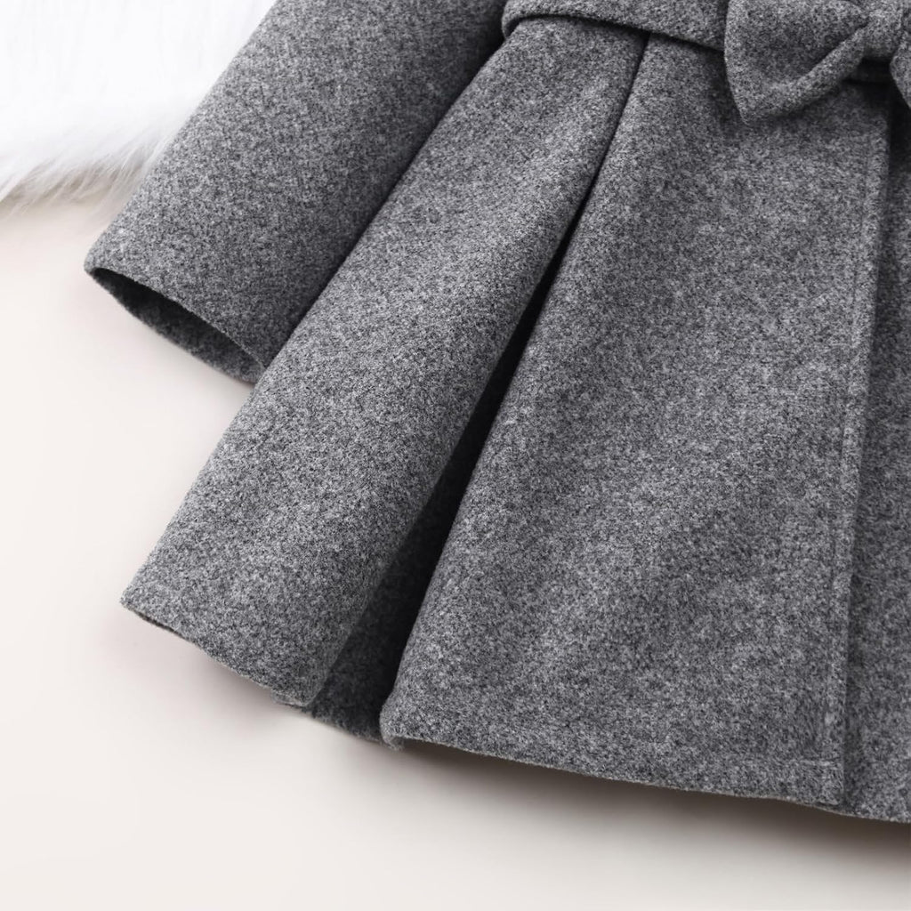 Baby Girl Clothes Jacket Coat Long Sleeve Solid Color Buttons Dress Coat Fall Winter Outfit