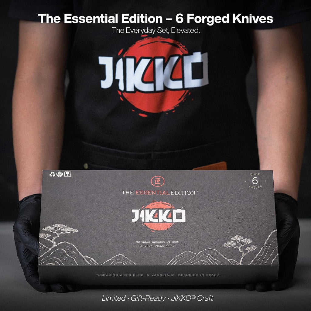 New Reinforced Carbon Steel Japanese Kitchen Knife Set - DiamondRazor Series - Ultra Sharp Japanese Knife Set & Chef