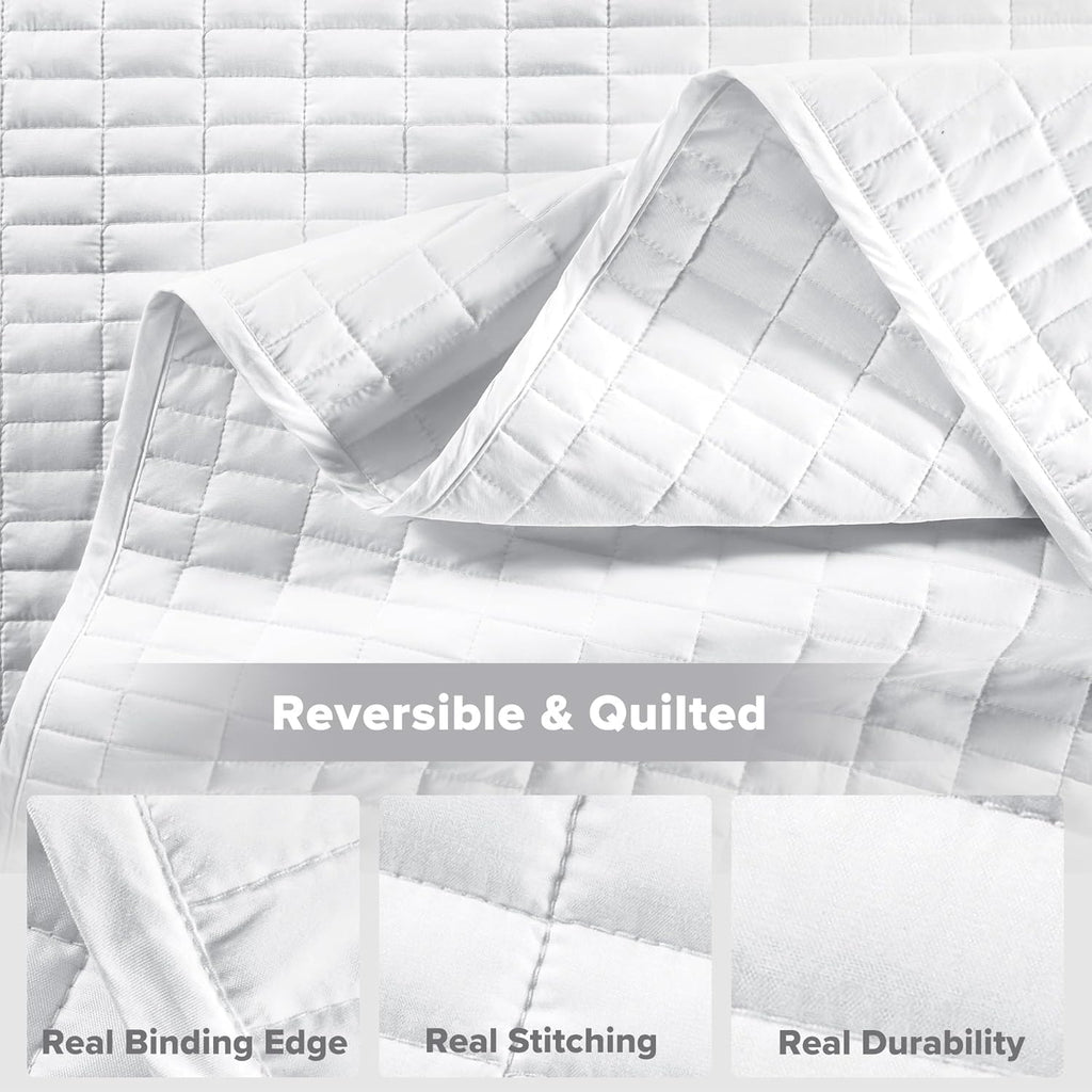 Quilt Set- Double Sided Stitching Design Summer Blanket, Lightweight, Soft, All Season Bedding Layer, Matching