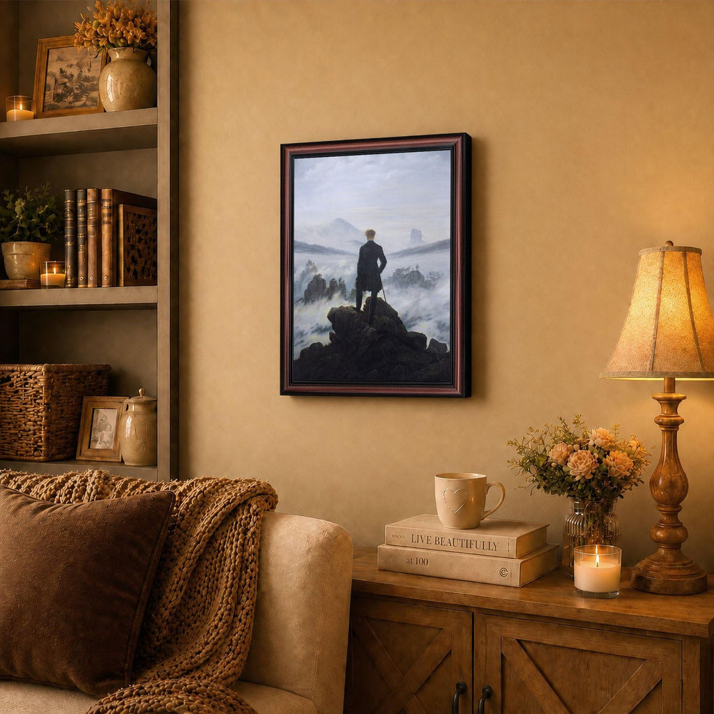 Wanderer above the Sea of Fog Framed, Caspar David Friedrich Wall Art