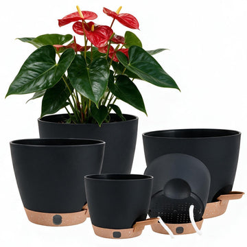 Self Watering Pots for Inoor/ Ourdoor Plants 5/5.5/6/6.5/7" Flower Pot