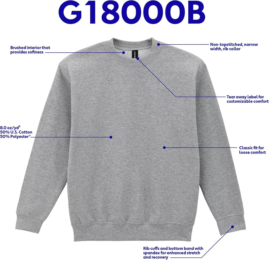 Kids' Fleece Crewneck Sweatshirt, Style G18000b