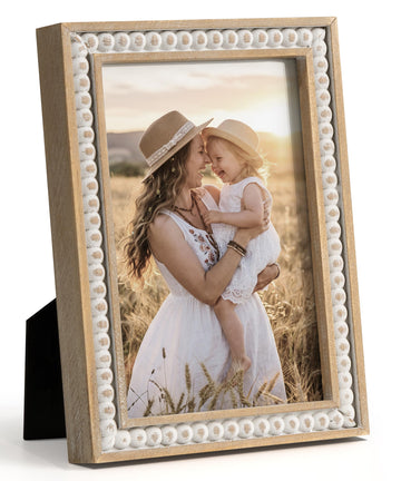 Farmhouse 4x6 Picture Frame White Boho Photo Frame