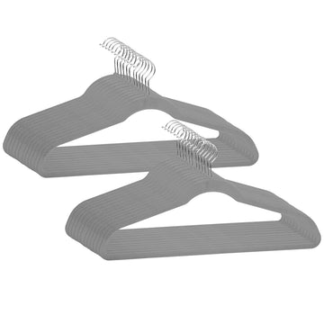 Extra Wide 21" Velvet Coat Hangers | 24 Pack | Slim Design | Heavy Duty | Holds 10 Pounds | Closet Organization