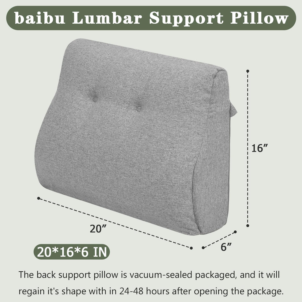 Back Support Pillow for Recliner Soft Dual Layer Lumbar Support Pillow with Shredded Memory Foam Ergonomic Orthopedic