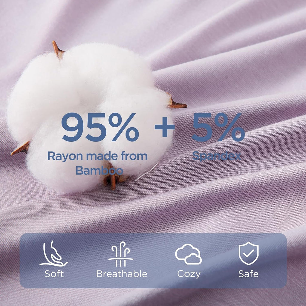 2 Pack Buttery Soft Rayon Made from Bamboo Baby Sleep Sack 1.0 TOG, Premium Baby Sleeping Bag Way