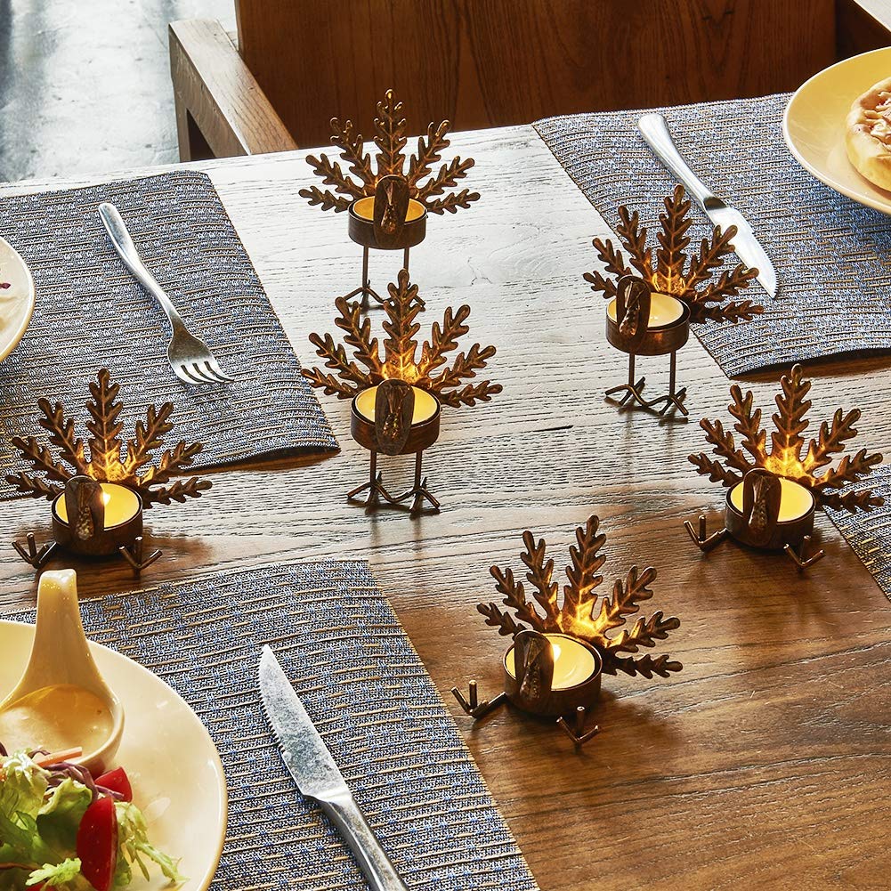 Metal Turkey Tea Light Candle Holders, Thanksgiving Candle Holder, Turkey Candle Holder, Metal Candle Holder